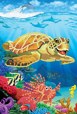 Crystal Art Notebook Kit Underwater Turtle