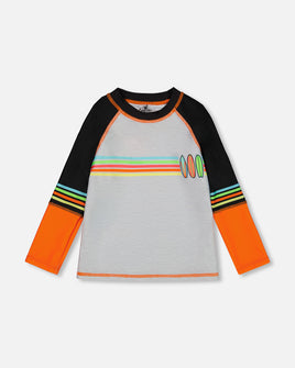 Long Sleeve Rashguard with Surfboards