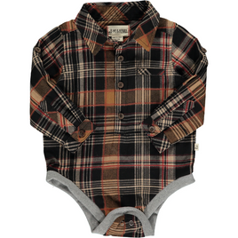 Jasper Brown Plaid Woven Onsie