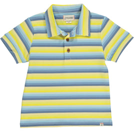 Yellow & Blue Stripe Polo Shirt
