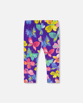 Butterfly Print Jersey Capri
