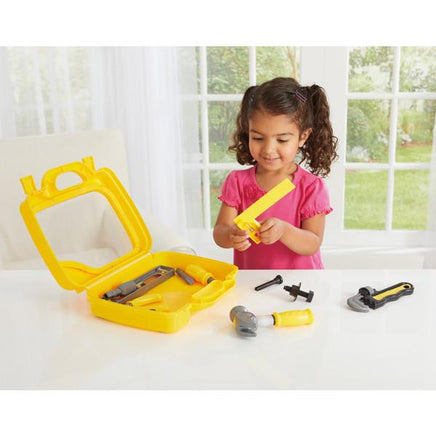 Your little one can build along with mom & dad.  My first tool box includes everything a little builder needs.  Ages 3+